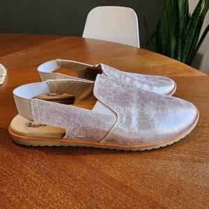 Sorel Women's Shimmer Slingback Flats in Rose Gold